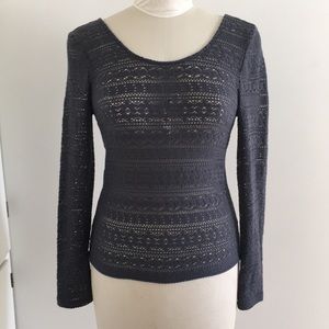 Cute cozy blue long sleeve top Am Eagle Large